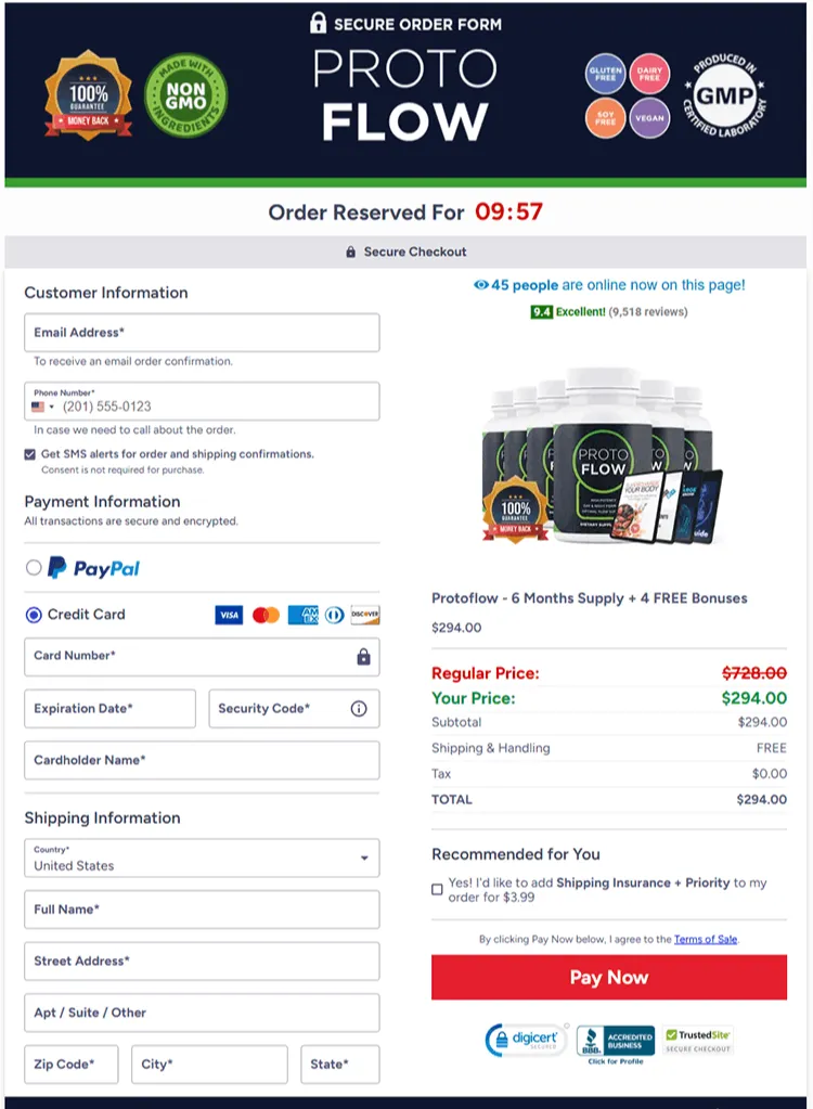 Ikaria Lean Belly Juice ProtoFlow Order Page